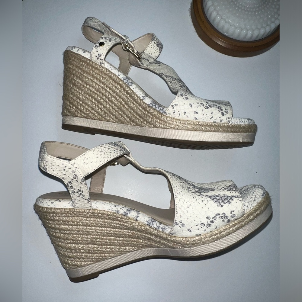 Cole Haan 3” wedge snake print shoes